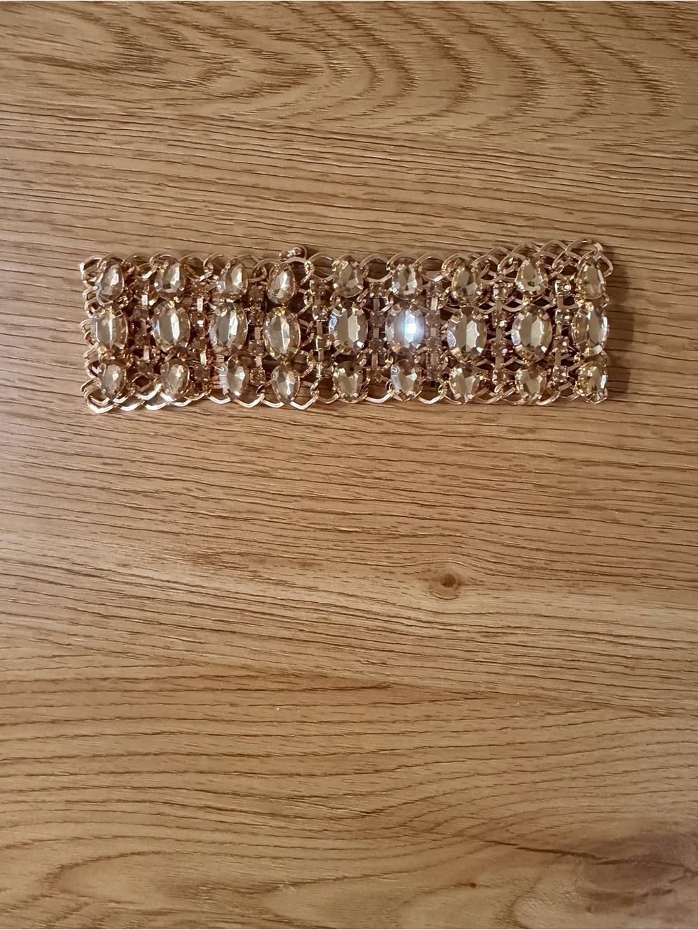 Gold Crystal Link Statement Choker - Women Jewelry